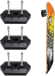 Rebanky 3 Pcs Skateboard Wall Mount Skateboard Deck Wall Mount Skateboard Display Hanger Vertical and Horizontal for Skateboard Deck Display Storage