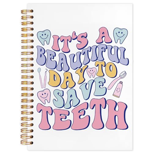 Carnet à spirale Dentaire Groovy It's A Beautiful Day To Save Teeth - Fournitures Bureau 14x21cm