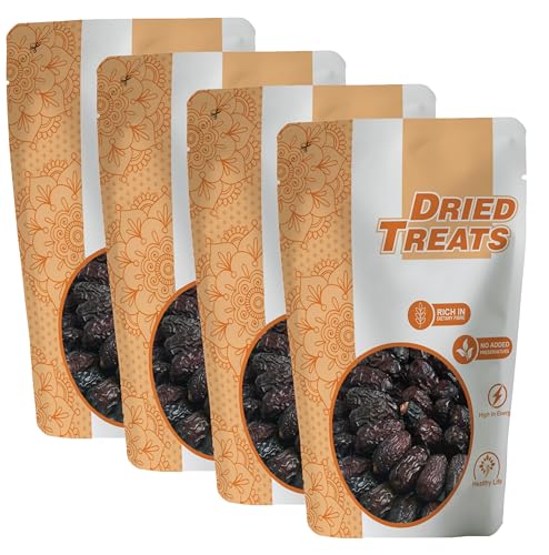 Image of Dried Treats Dried Fruits Nuts And Seeds (Lal Khajoor /Red Dates, 1000g (4x250g))