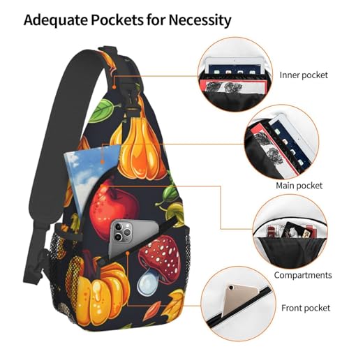 Mochila cruzada ligera para mujer y hombre estilo calabaza miniatura 4