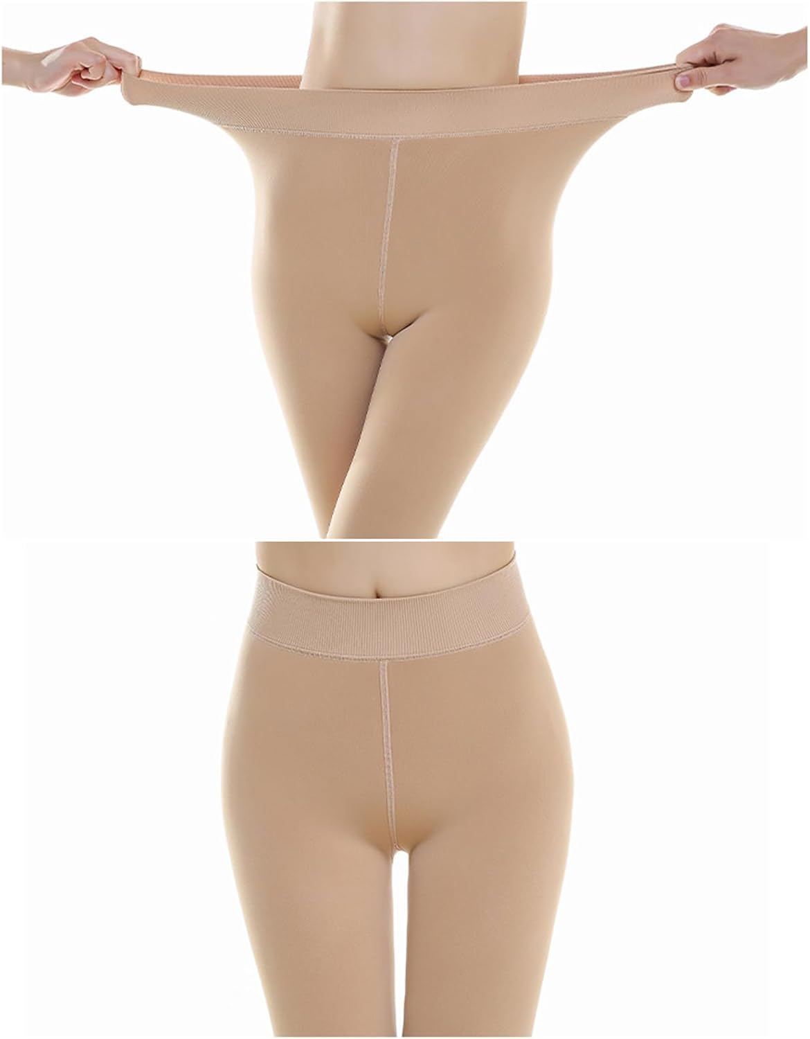 Blostirno Women's Fleece Lined Tights Thermal Pantyhose Leggings Opaque Winter Warm Thick Stockings Tights - Image 3