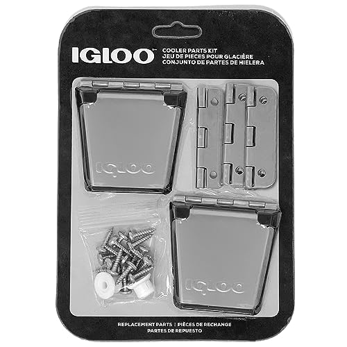 Igloo Cooler Heavy-Duty Stainless Steel Parts Kit - 2 Latches, 3 Hinges, Latch Posts & Screws - Marine-Grade, Corrosion-Resistant Parts