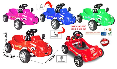 StrMy Auto per bambini a pedali macchina a pedali rossa cavalcabile go kart a pedali (Rosso)