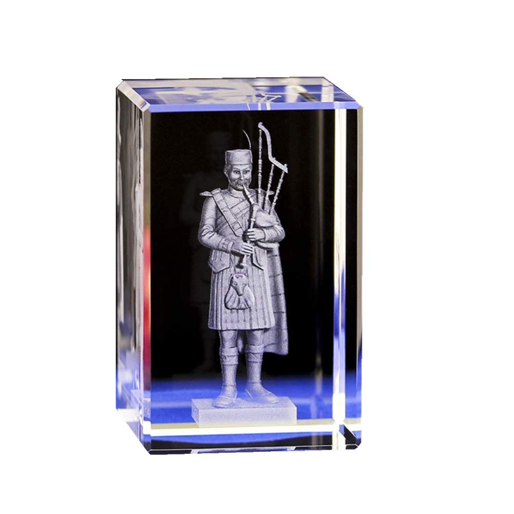 Sdydsge White Crystal Ornaments, Glass Crafts,3D Statue Decor Gift Crystal Inner Carving Ornaments Creativity