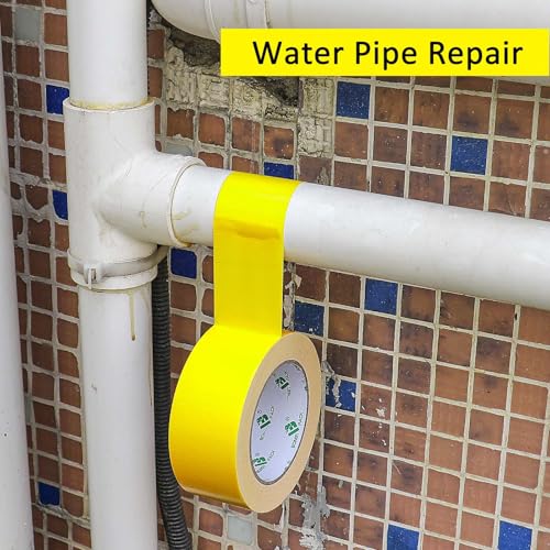 Image of BOMEI PACK Light Yellow Duct Tape, 3Rolls Heavy Duty Strong Industrial Color Duct Tape 9.0mil x 1.88inch x 30yds for Packing and Repairing