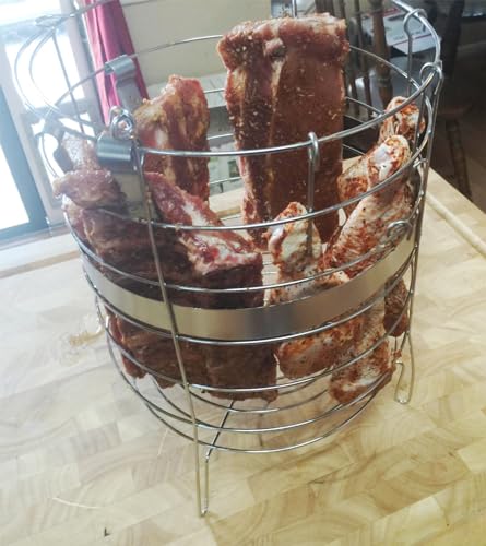 Image of SafBbcue Turkey Roaster Basket for Char-Broil Big Easy TRU-Infrared Turkey Fryer 14101550 Roasting Turkey Cooking Basket, Stainless Steel Big Easy Turkey Fryer Accessories Basket