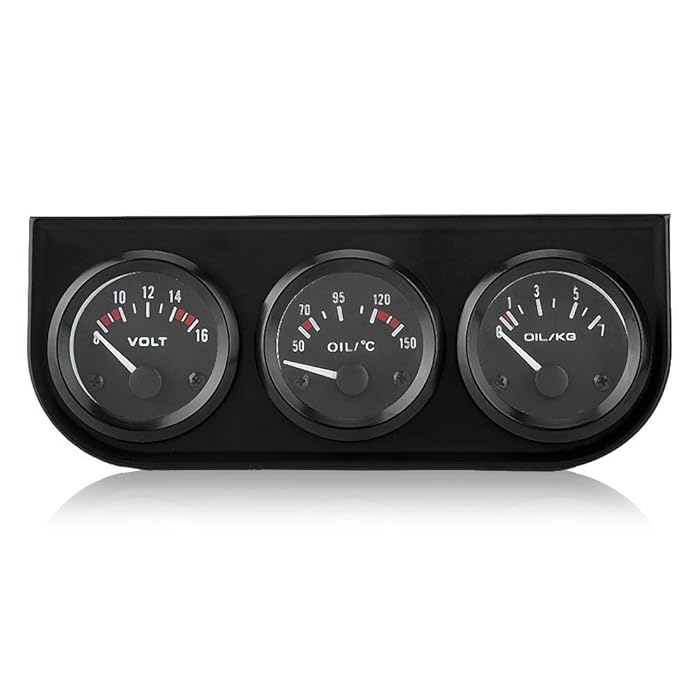 Buy Triple Gauge Kit Oil Volt Water Gauge Oil Pressure Gauge+Water Temp