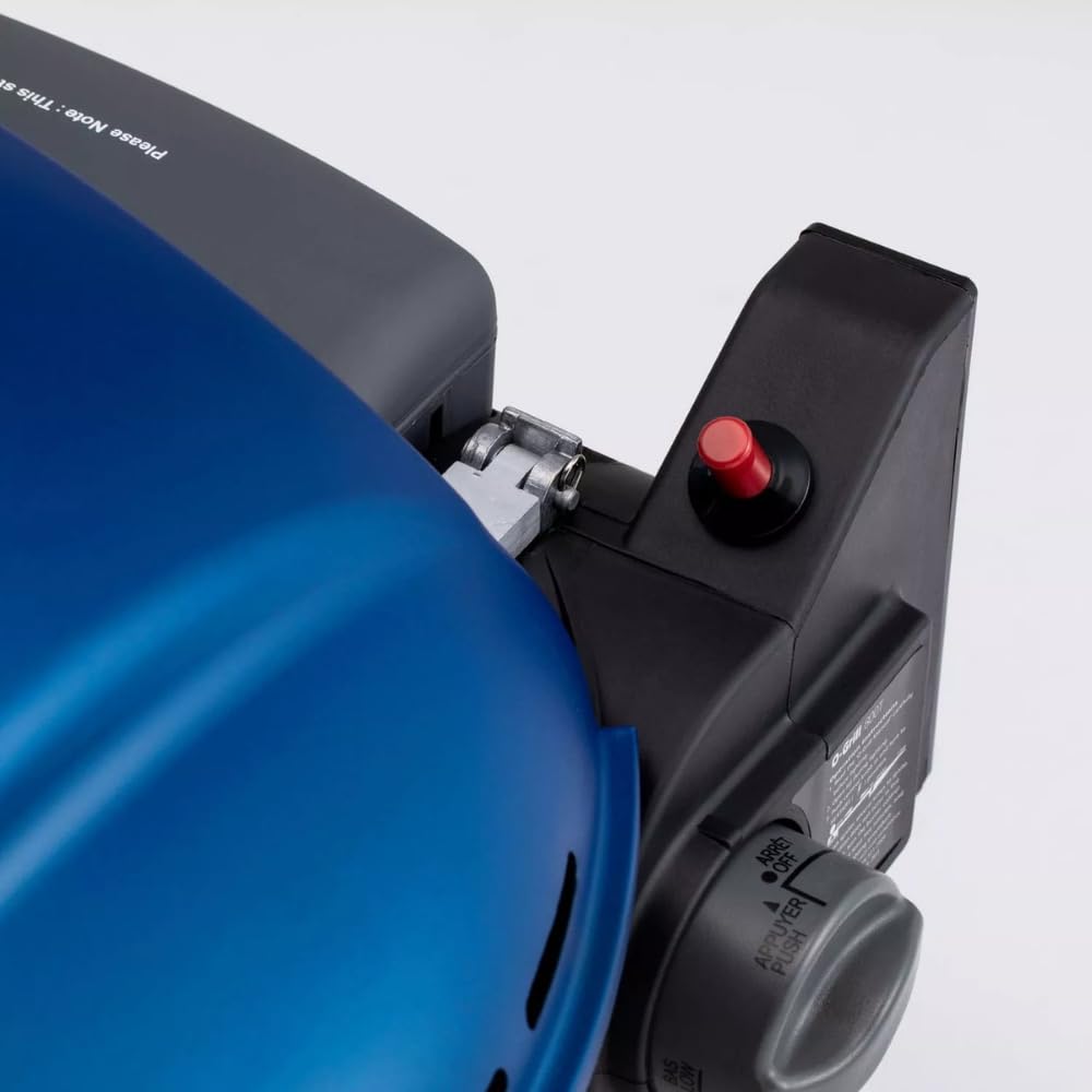 500 barbecue a gas portatile da campeggio con piastra in ghisa, doppio uso a gas, bruciatore 9000 BTU | area di cottura da 1065 cm, barbecue a gas compatto per giardino, viaggi e roulotte | 4