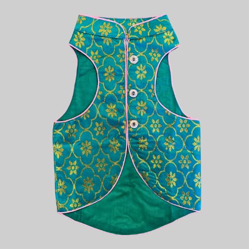 Waggy Fits Traditional Dog Sherwanis - Perfect for Weddings and Celebrations, Dog Clothes, pet cosutme, Indian pet Clothing, | Imperial Petal (Medium)