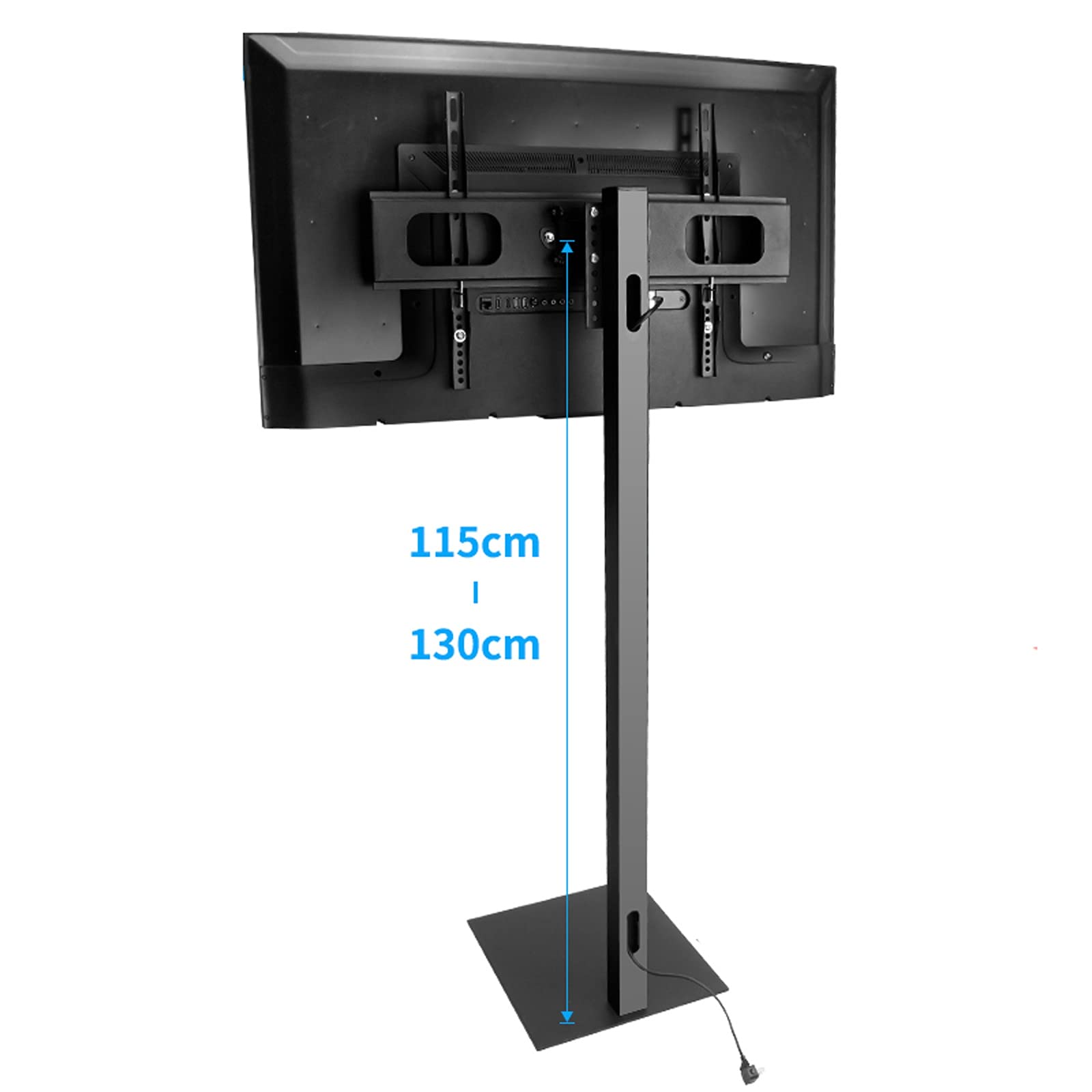 Soporte de TV de Piso Soporte de TV de Piso Montaje de Monitor de TV móvil Soporte Giratorio e inclinable Soporte Universal para TV LCD de 32" a 55" Altura Ajustable, soporta hasta