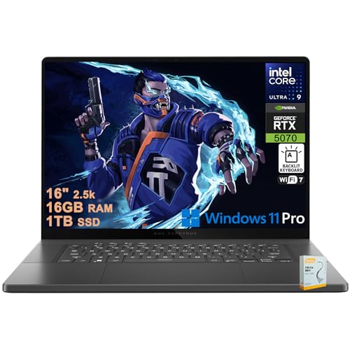 Image of ASUS ROG Zephyrus G16 Gaming AI Laptop | 16 inch 2560x1600 OLED 240Hz 500nits | Intel 16-core Ultra 9 285H | 16GB DDR5 1TB SSD | GeForce RTX 5070 798 AI Tops | Backlit Win11Pro w /DLCA Accessory