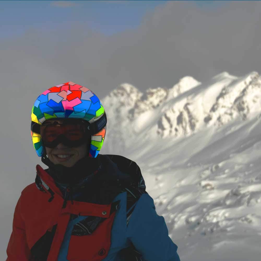 Coolcasc Multisport pokrowiec na kask z nadrukiem strzałek