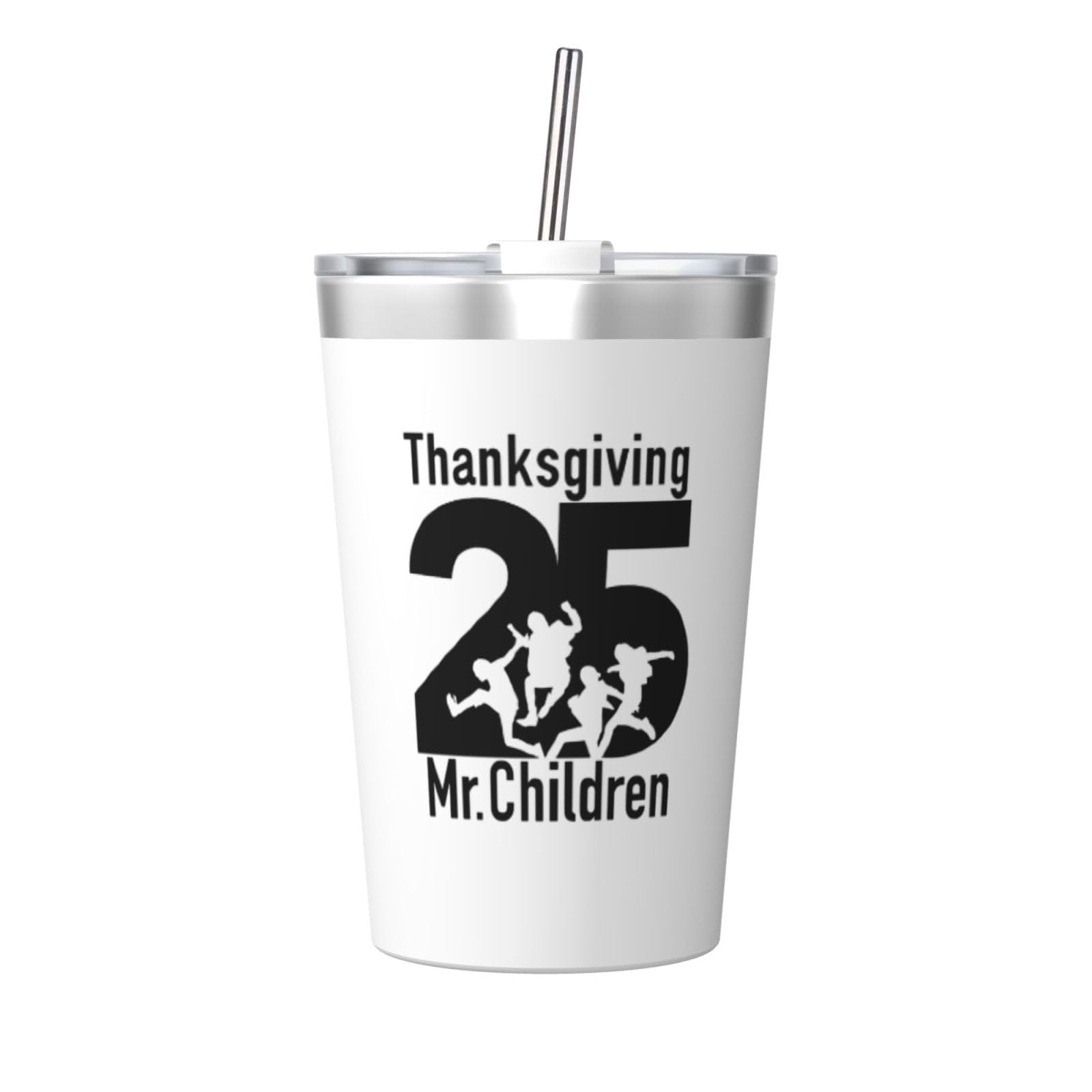 Mr. Children's Mug, Thermos, Water Bottle, Straw Included, Lid, Sports Bottle, Straw Bottle, Coffee Cup, Convenient Store Cup, Leak Proof, Vacuum Insulated, Heat Retention, Cold Retention, Large