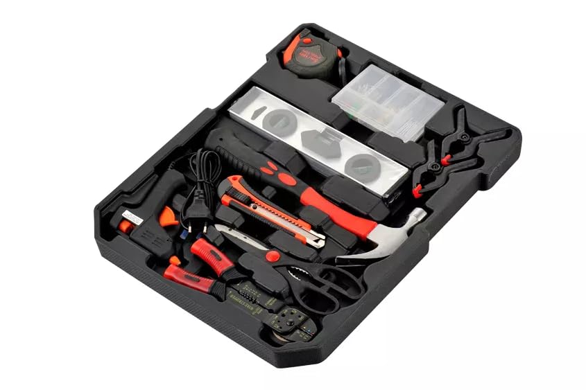 Kit Maleta De Ferramentas 186 Pçs Cromo Vanadium Com Rodas