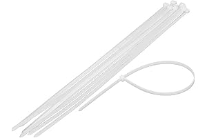 Wideskall® Duct Zip Ties 12 pcs 30" x 0.35" White Nylon HVAC Ties for Outdoor