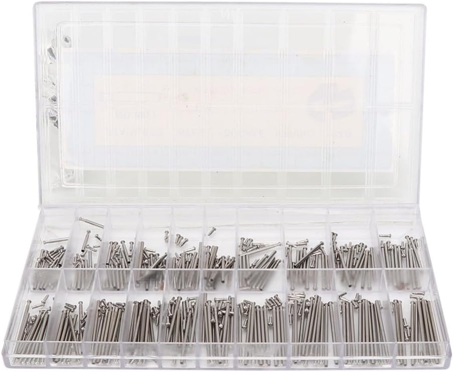 Pcs 1.2mm Thickness 20 Sizes Watch Band Spring Bars Stainless Steel Strap Link Pins for Watch Repair Professional Repair Tool Kit with Storage Case