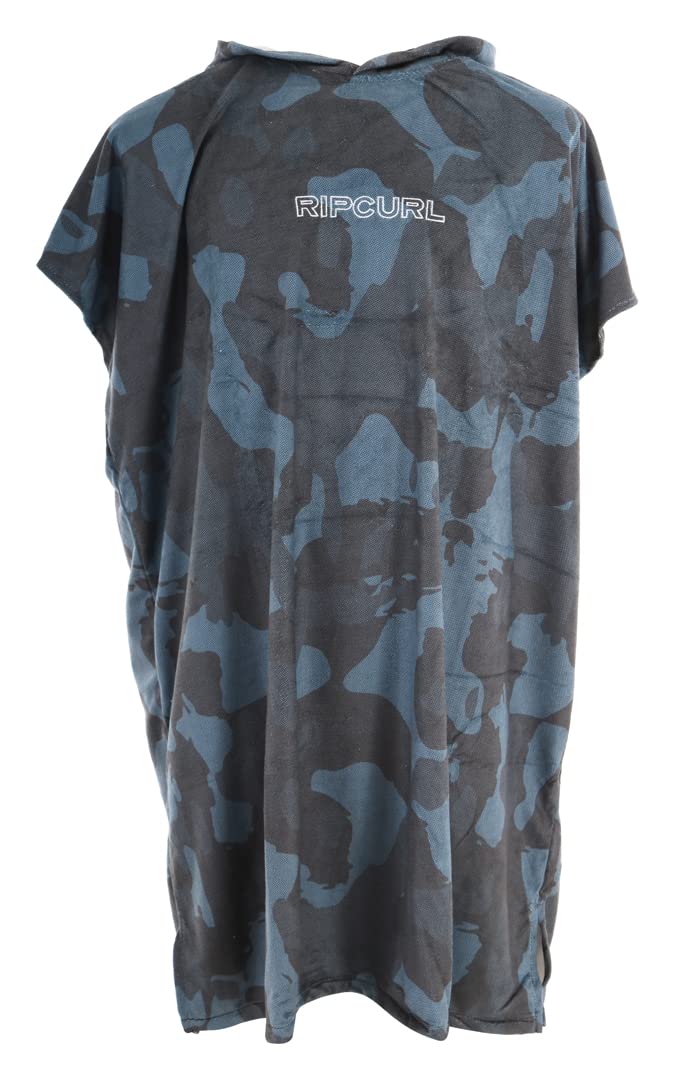 Rip Curl Mix Up Print Change Changing Robe Hooded Towel - Slate Blue - Unisex - 300g cotton terry - Front Pocket - One size