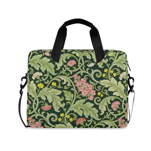 Funda para portátil 15.6 pulgadas rosas y hojas verdes