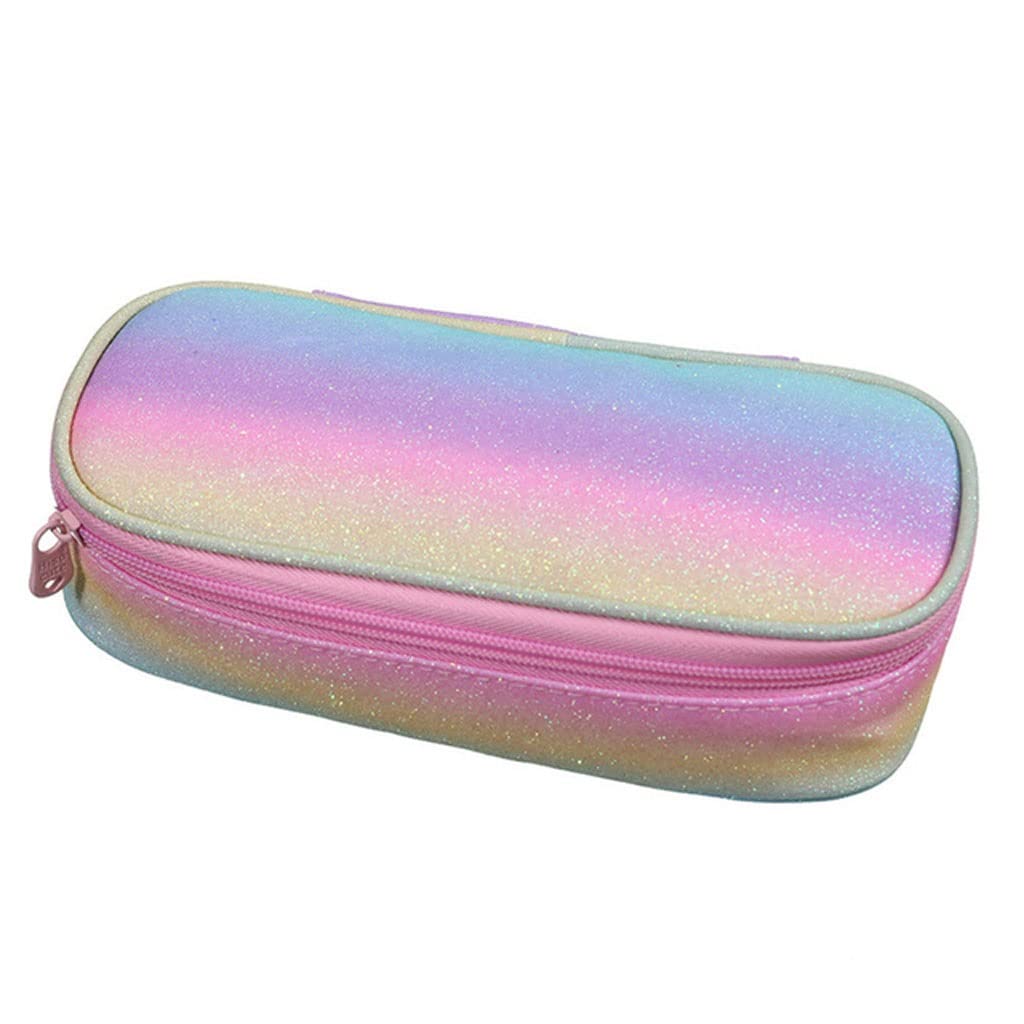 Astuccio impermeabile con cerniera - Scatola per penne per studenti di grande capacità e custodia per cosmetici - Perfetto organizer da viaggio Argento
