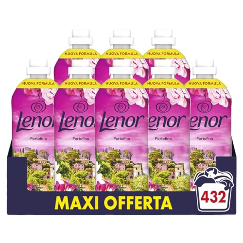 Lenor Ammorbidente Lavatrice Concentrato, 54 Lavaggi, Atmosfere D'Italia Portofino, Freschezza Di Lunga Durata E Morbidezza Di Origine Vegetale, Lenzuola Profumate Fino A 1 Settimana