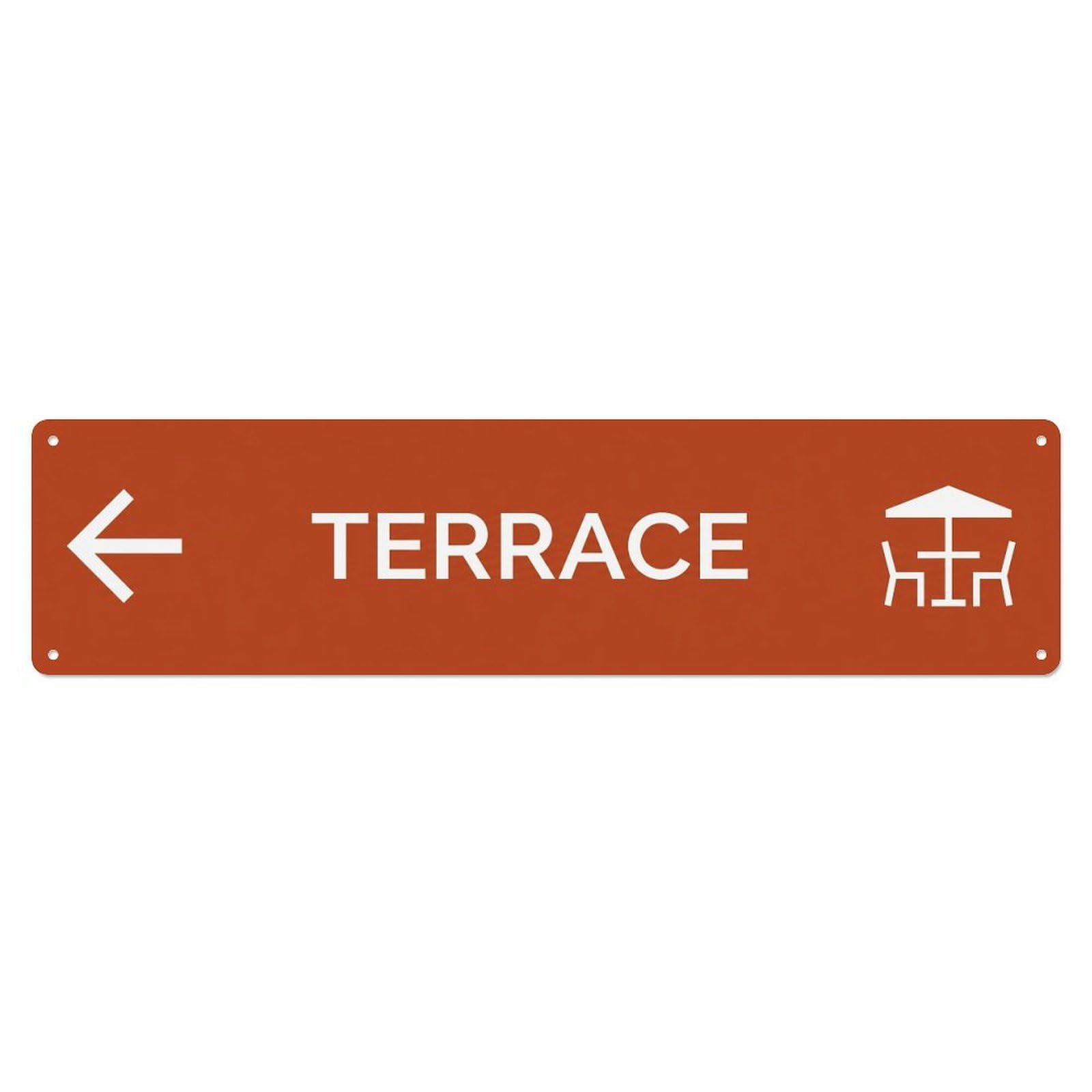Olhnbad 4X16inch(10X40cm) Terrace Left Arrow Navigation Metal Tin Sign