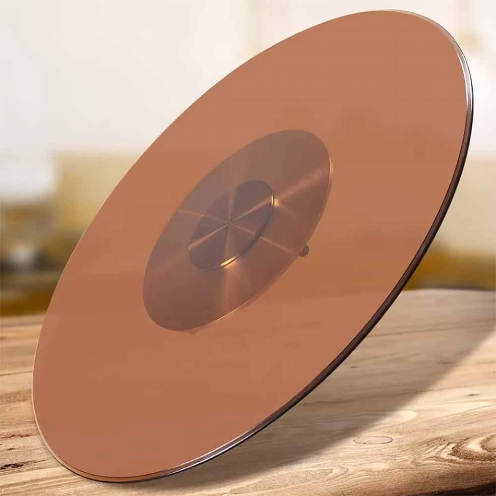 Roulement silencieux pour plateau tournant marron en verre trempé durable