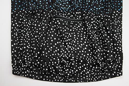 Coconut Ropamo CR Men's Cycling Jersey with 3+1 Zipper Pockets Short Sleeves Bike Jersey for Cycling, Breathable Quick Dry (Black/White Dot, S) - Thumbnail 5