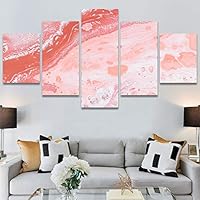 SIGNWIN 5 Panel Canvas Wall Art Abstract Colorful Decorative Elements Modern Artwork for Home Decorations Ready to Hang - 60