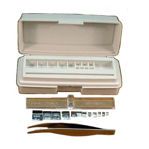 Ohaus Stainless Steel 12 Piece ASTM Class 4 Calibration Weight Set, 1mg to 500mg