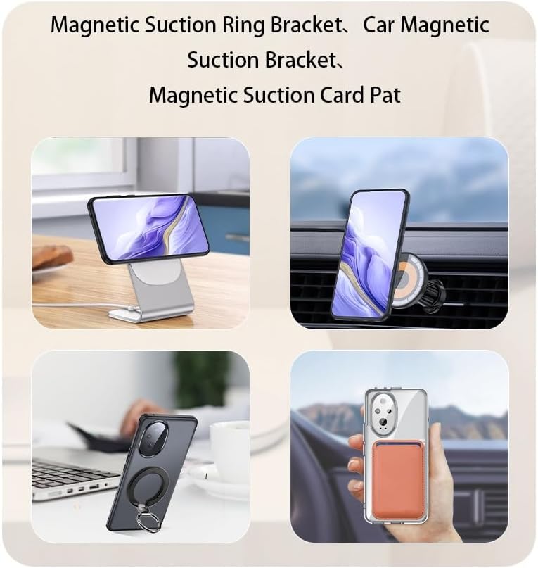 Brand Pro Case for Honor 200, Ultra-Thin TPU Frame, Magnetic Ring for Wireless Charging & Car Mount, Designed for Honor 200 - Clear