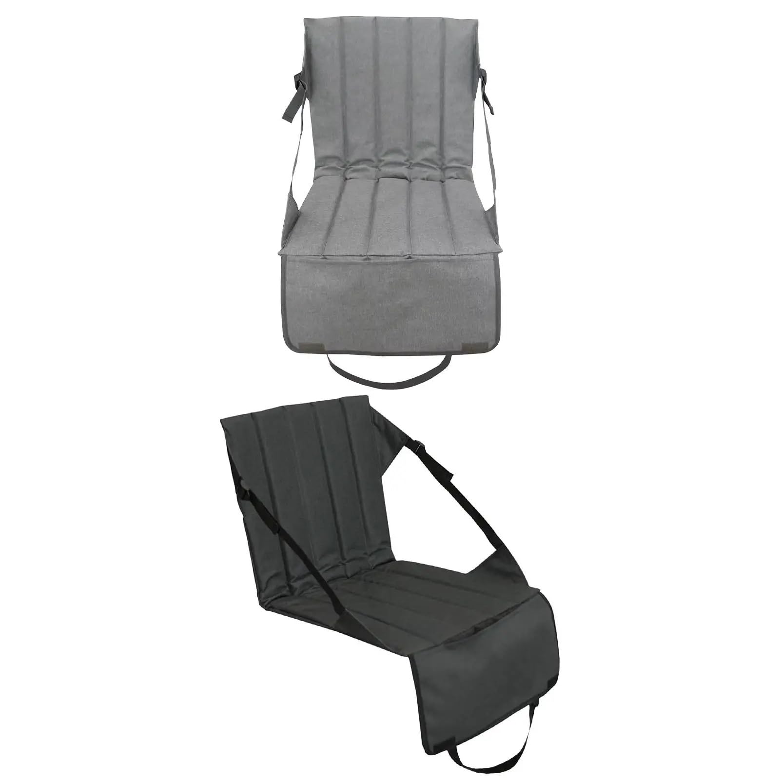 Sedia Pieghevole Campeggio Sedia da pesca pieghevole con sedile tascabile supporto for la schiena eventi sportivi Campeggio Spiaggia Viaggi Concerti all'aperto(Black)