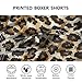 MNSRUU Mens Boxer Shorts Sleep Short Cotton Loose Fashion Animal Leopard Pattern Underwear Pajama Shorts Woven Boxers for Men