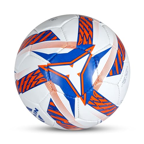 Nivia Shining Star Football/Rubberized Stitched Football/32 Panels/International Match Ball/Size - 5 (Orange) 8 51 hMKQGC L