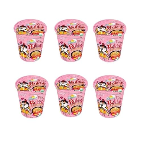 SWEET GUYZ Noodles Hot Chicken Flavour Stir Fry Ramen Spicy Korean Noodles Quick Meal Bowls Instant Ramen for Spice Lovers (Cup, Carbonara)