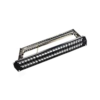 Vista 8 de Panel de conexión en blanco modular del marco del panel de conexión de los puertos FTP de 1U 24 puertos Panel de conexión en blanco para montaje