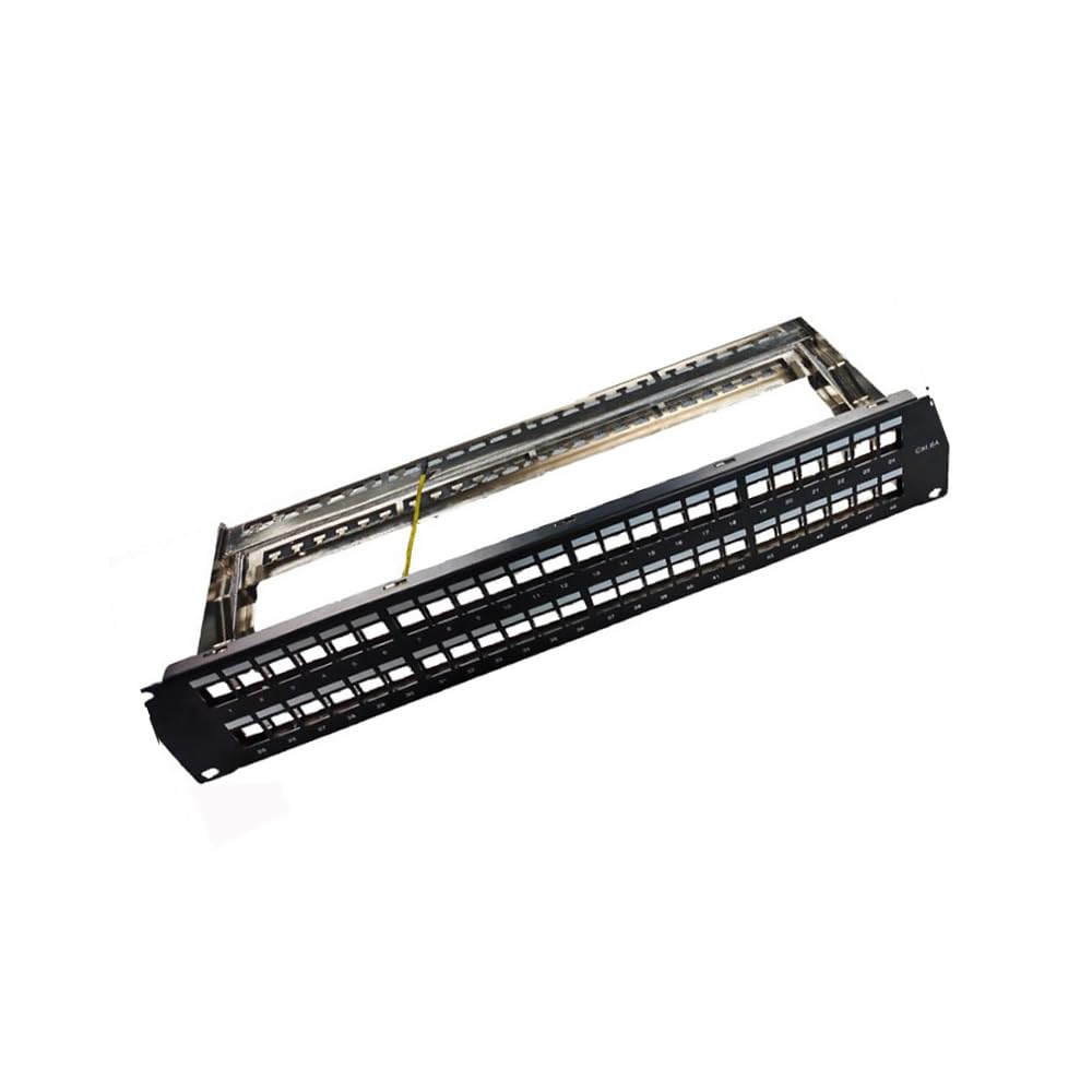 48 Ports FTP Patch Panel Frame Modular Blank Patch Panel Wallmount or Rackmount Blank Keystone Jack Patch Panel