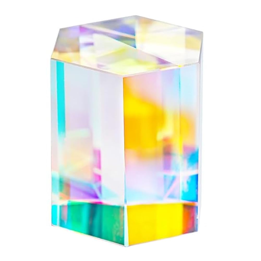 CTRLZS Color Dichroic Prism Cube X-Cube for Physics Teach Rainbow Prism Photography Props