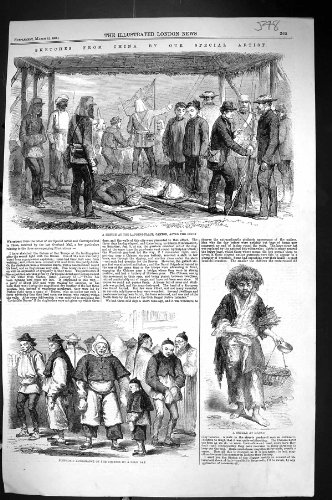 Copie Antique du Peuple Chinois 1859 du Macao de Mendiant de Canton d'Endroit d'Atterrissage de la Chine… Copie Antique du Peuple Chinois 1859 du Macao de Mendiant de Canton d'Endroit d'Atterrissage de la Chine…