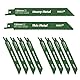 RRRST 10tlg 150mm Säbelsägeblatt Metall Set, 5tlg 14TPI Geeignet für Heavy Metall Schneiden, 5tlg 18TPI Geeignet für dünn Metall Schneiden, Einfach & Langlebig