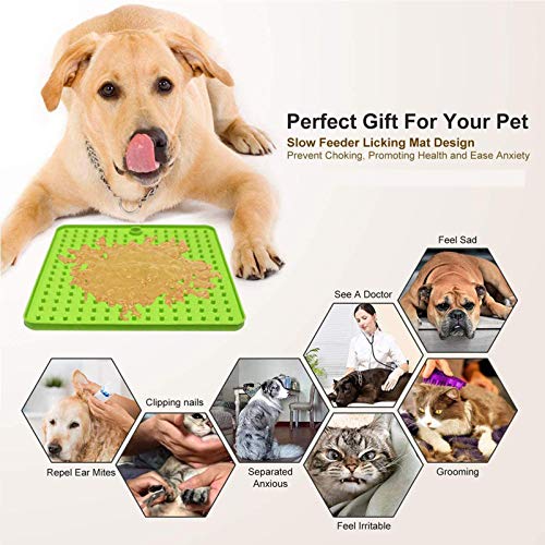 POPETPOP 3Pcs Almofada de Silicone para Lamber para Cães de Silicone para Tratamento Lento Tapete de