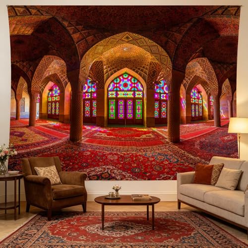 Fondo fotográfico Palacio Marrakech 9x6 ft vinilo colorido miniatura 6
