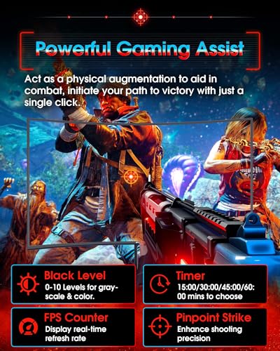 SANSUI 27 Inch Curved 240Hz Gaming Monitor FHD 1080P, 1500R Curve Computer Monitor, 130% sRGB, 4000:1 Contrast, HDR, FreeSync, MPRT 1Ms, Low Blue Light, HDMI DP Ports, Metal Stand, DP Cable Incl. - Image 6