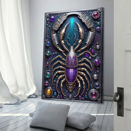 Tableau Steampunk Scorpion pour relooker un mur de salon ou de chambre