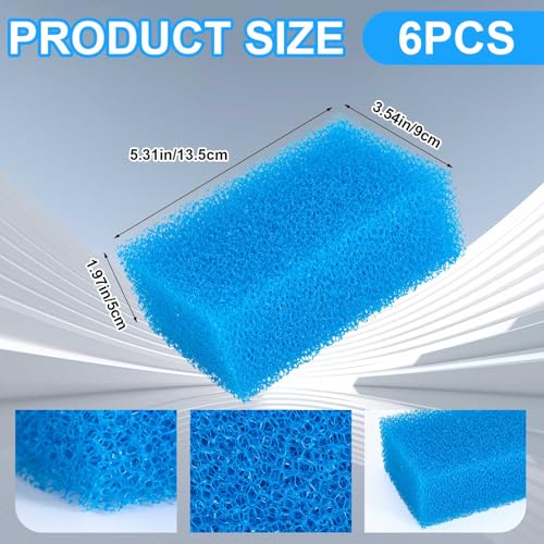 Image of Threlaco 6 Pack Foam Filters Compatible with AquaClear 70 Power Filter, Aquarium Foam Insert, Replacement Sponge Pads for Use in Freshwater & Saltwater Aquarium