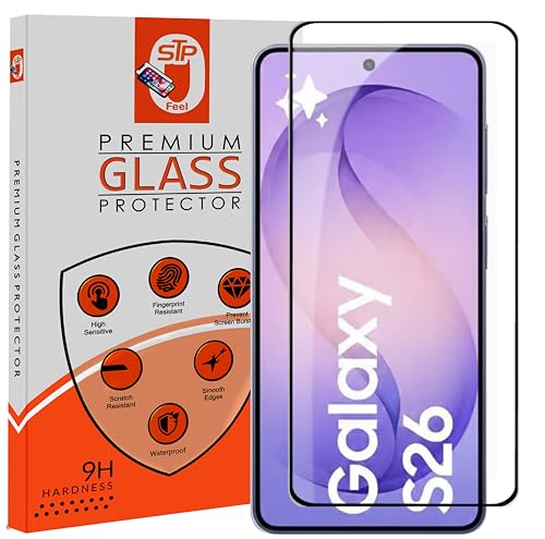 Image of STP FEEL Premium Tempered Glass Screen Protector Guard Compatible For Samsung Galaxy S26 5G (Ultrasonic Fingerprint Working) (6.3 Inch, Pack of 1) | Edge to Edge Coverage