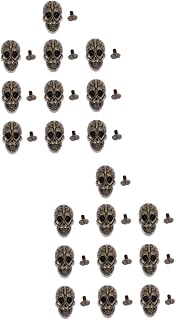 VILLCASE 20 Peças Pregos De Pneu Perfurador De Cinto Perfurador De Caveira Rebite Punk Brincos Artesanais Botões De Couro Coleira De Couro Kit De Pulseira De Ferramentas De Unhas Arnês