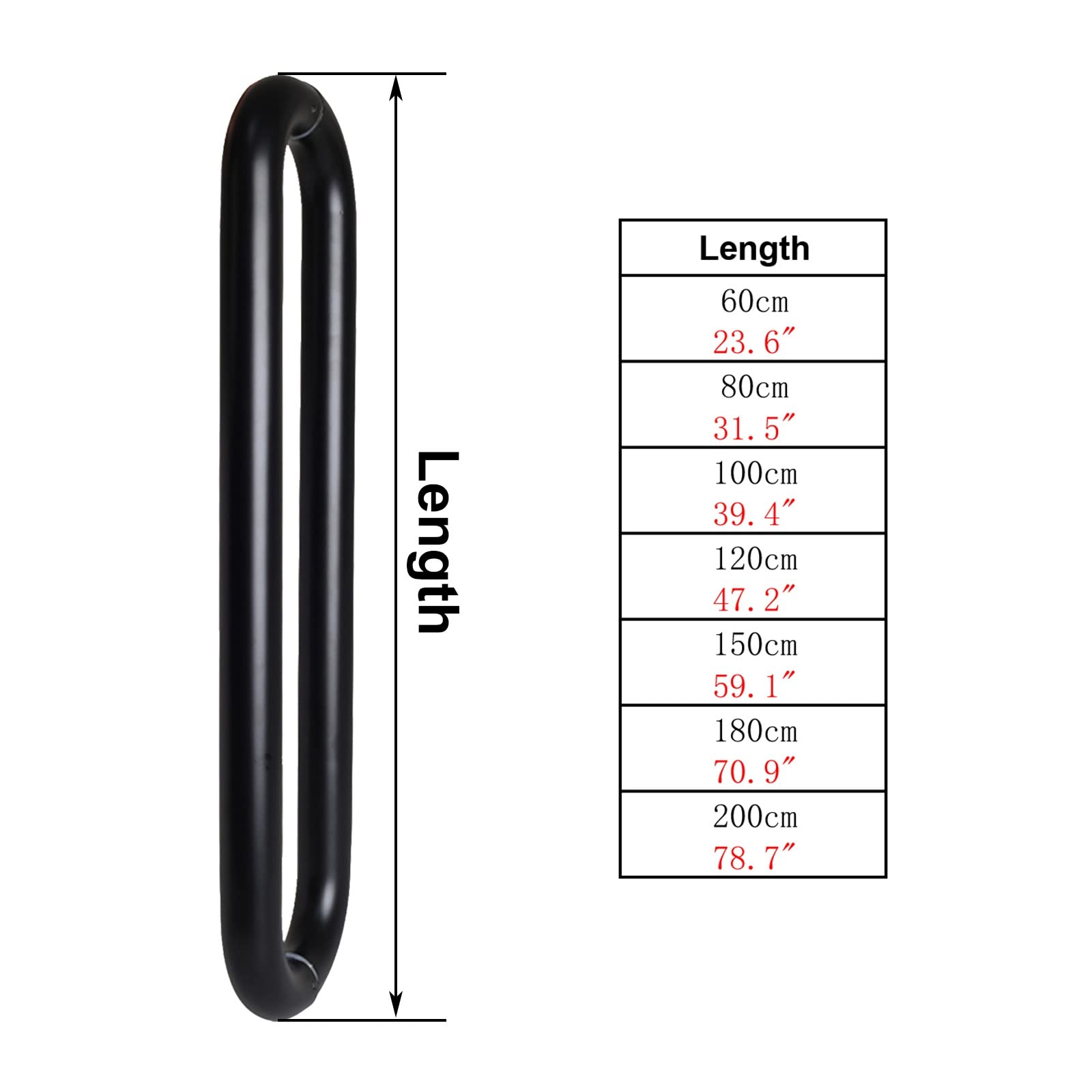 Push Pull Pogrubione uchwyty do drzwi ze stali nierdzewnej metalowych Drzwi szklane hartowane drewniane, konstrukcja dwustronna(Length100CM)