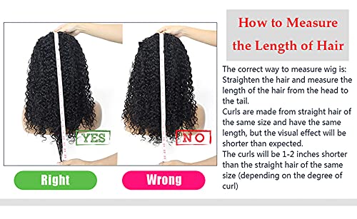 Image of XSY Headband Wig Human Hair Deep Wave 20 Inch Curly Headband Half Wigs for Black Women 10A Brazilian Virgin Glueless Wear Go Wigs 150% Density Natural Black Color