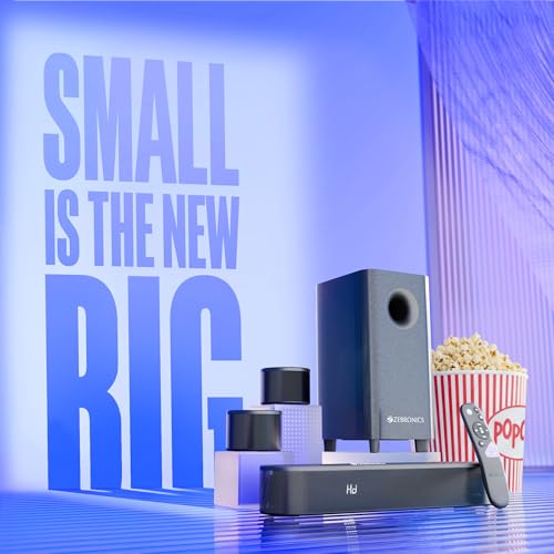 Image of Zebronics 2026 Launch 380W Soundbar with Dolby Audio, 5.1 Channel Surround, 13.33cm Subwoofer, Dual Rear Satellites, Bluetooth v5.4, HDMI ARC, Optical in, AUX, USB (Juke Bar 9300C)
