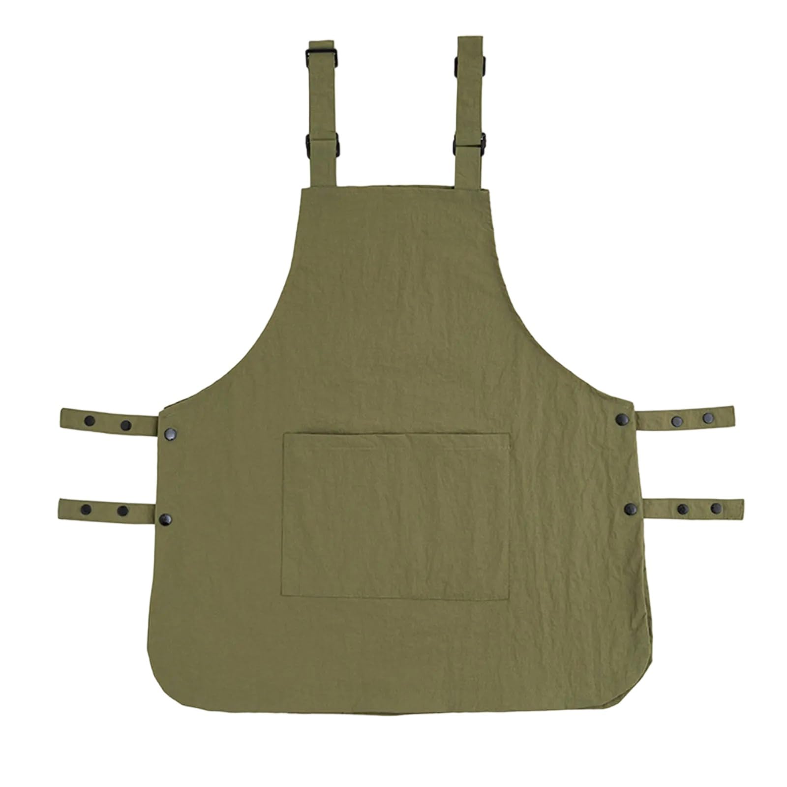 Buxuaaaa Water Resistant Apron with Side Button and Multiple Pockets Overall Pinafore for Home Cooks and Professional Chefs Cooking Apron